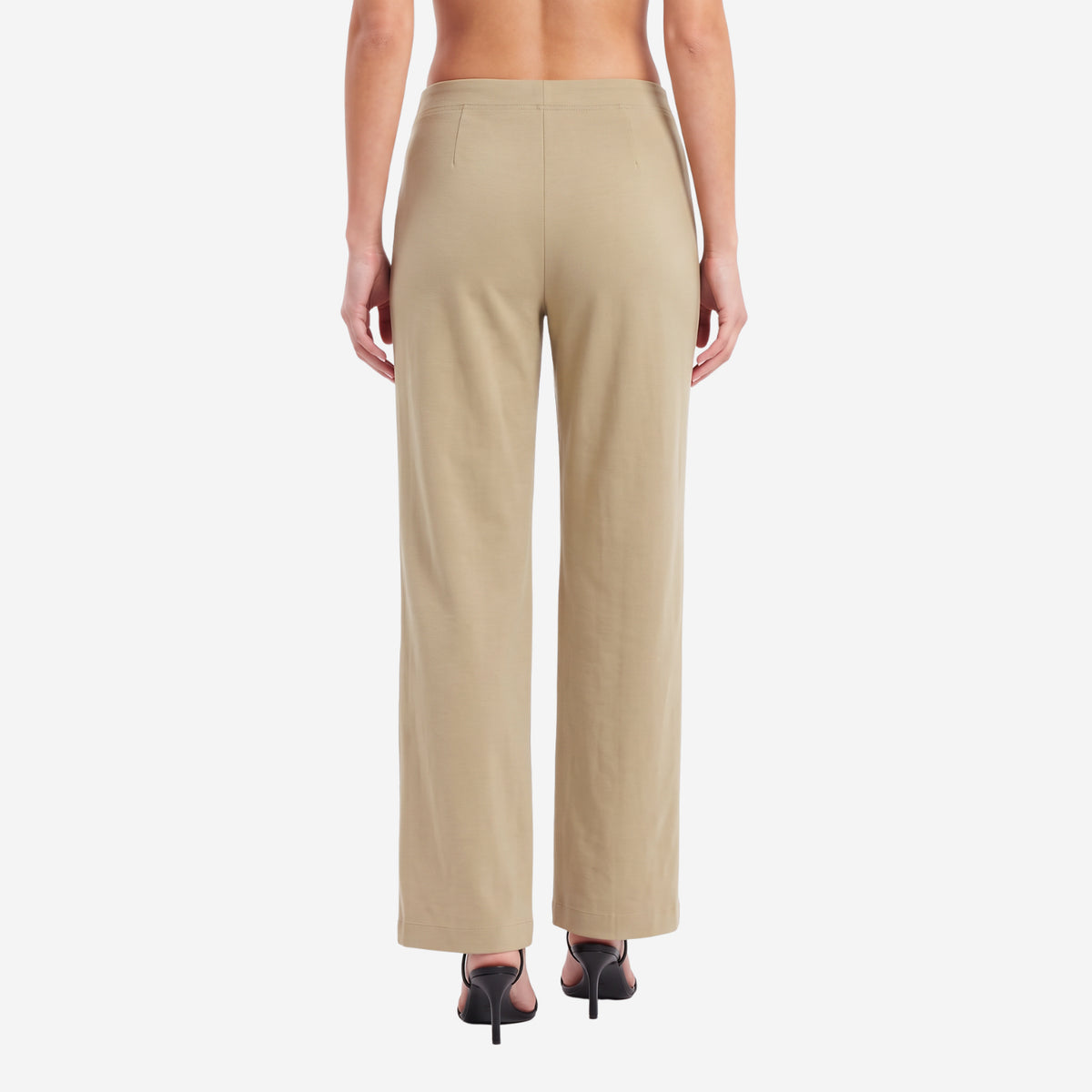 Women High Waist Straight Fit Korean Pants (Khaki)