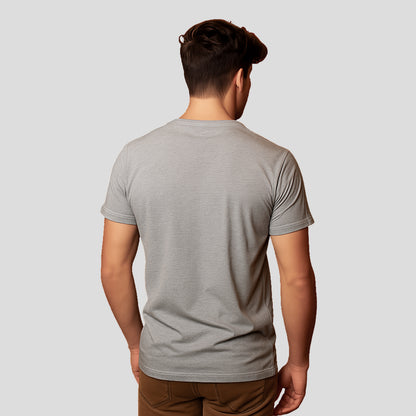 Bontact SNIPER Round-Neck Half Sleeve T-Shirt (Lt.Grey Mel)