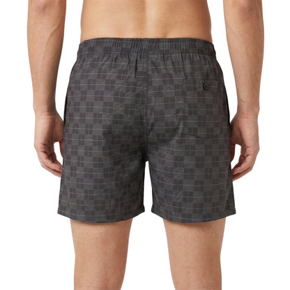 Men’s 100% Cotton Printed Mid-Rise Boxer Shorts - (Dk.Grey)