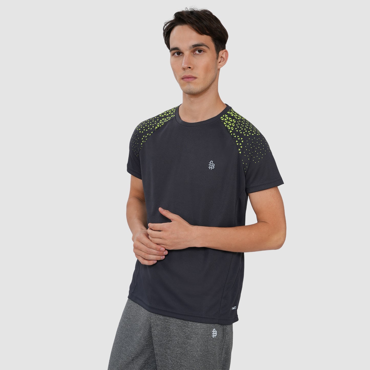 men's sports t shirts Half sleeves - Dk.Grey
