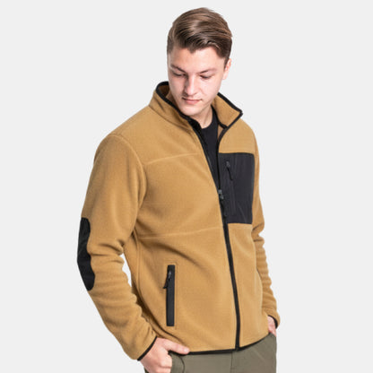 Men’s Full Zipper Winter Jacket (Khaki)