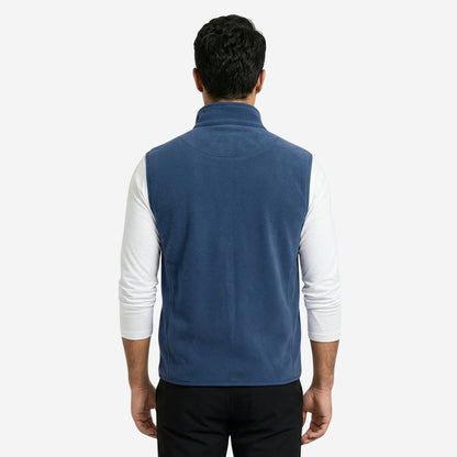 Men’s Navy Sleeveless Polar Jacket (Pack of 1)