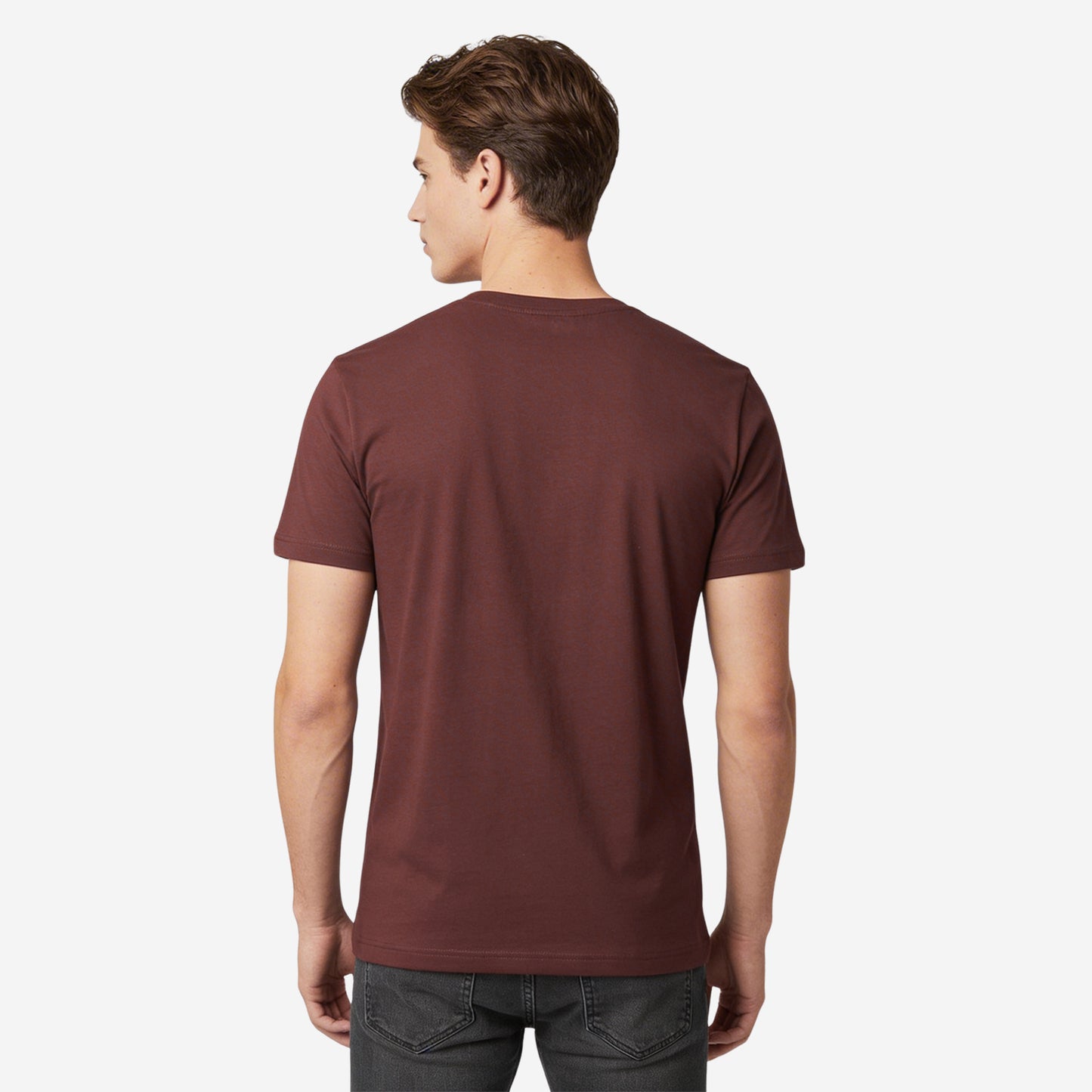 Chocolate Truffle Round Neck Half Sleeves T-Shirt for Men