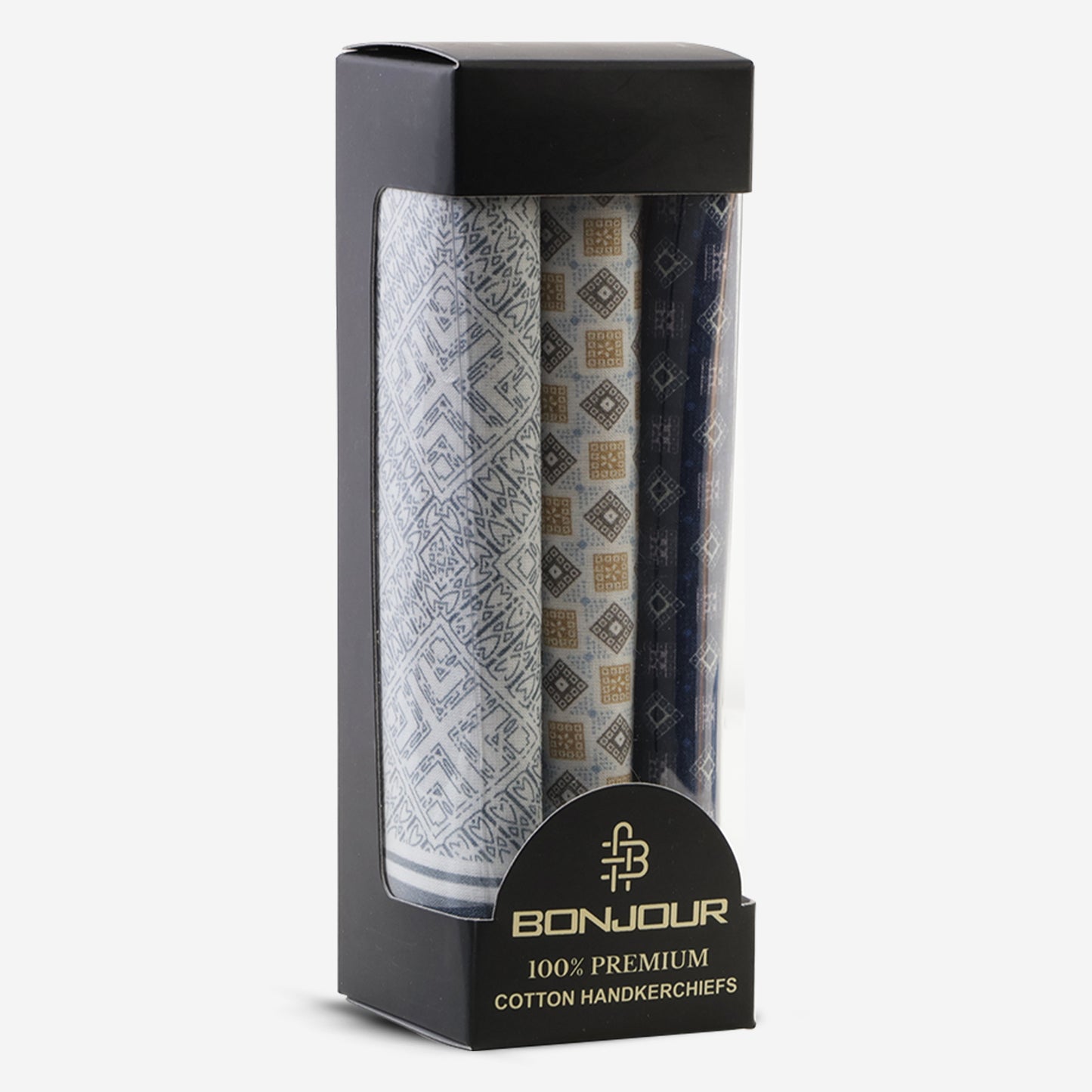 Men’s Silcora Cotton Handkerchiefs | 100% Pure Cotton | Soft & Absorbent | Pack of 3 | Regular - Size