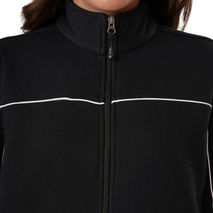 Women’s High Neck Winter Tracksuit (Black)