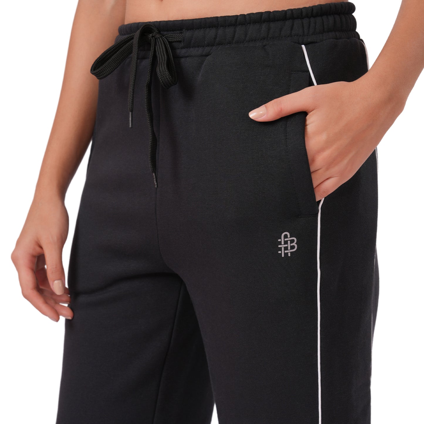 Women’s High Neck Winter Tracksuit (Black)