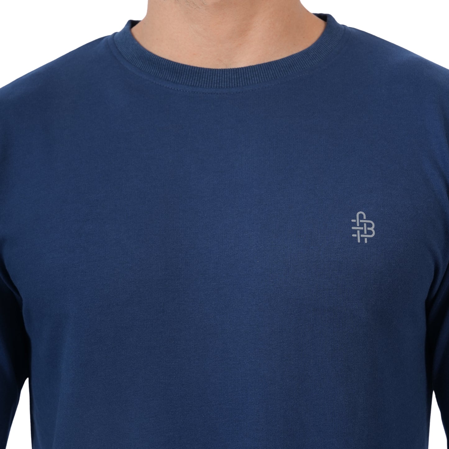 Men's Cotton Blend Solid Co-ord Set Winter Wear (Navy)