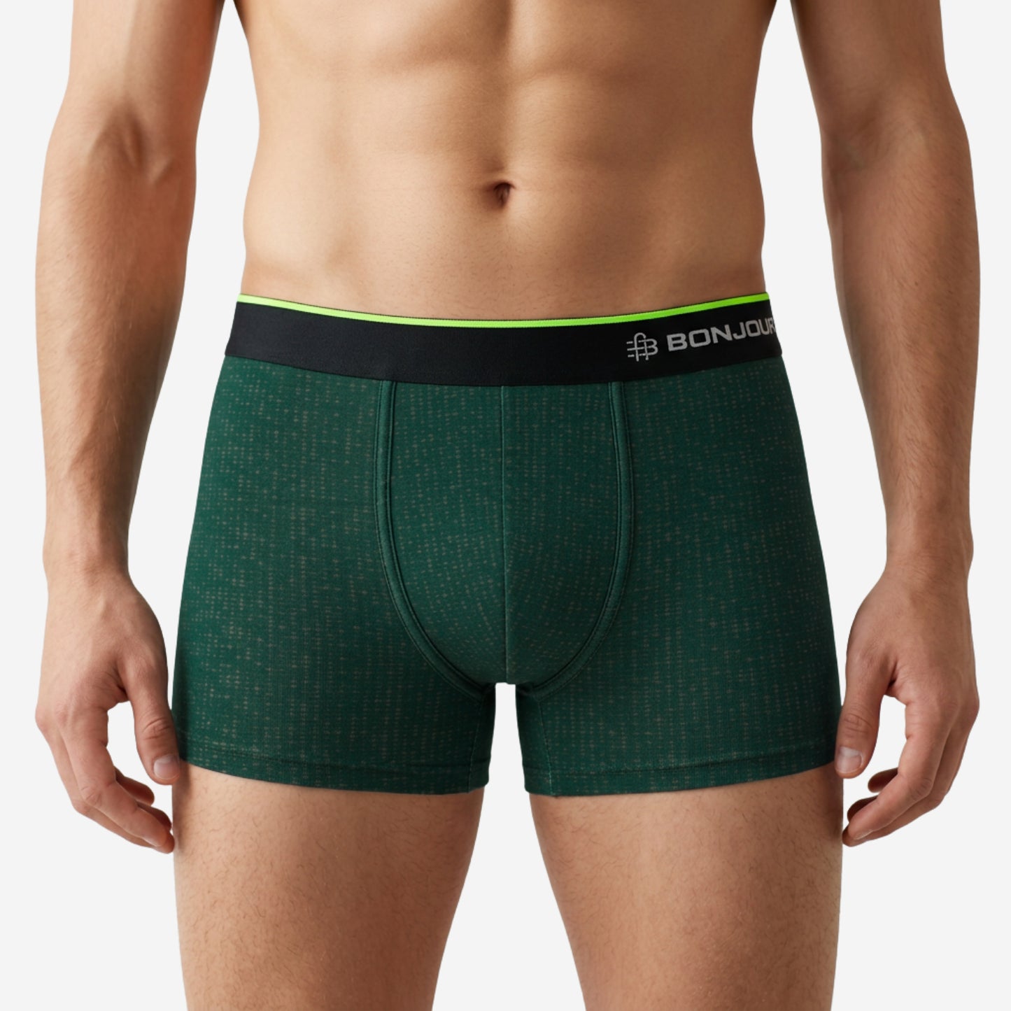 Men's Multicolor Supersoft Printed Modal Cotton Trunks - Single Pack | Bottle Green
