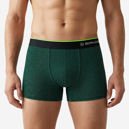Men's Multicolor Supersoft Printed Modal Cotton Trunks - Single Pack | Bottle Green