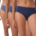 Women's Cotton & Lycra Briefs Hipster Panties (Pack of 3)
