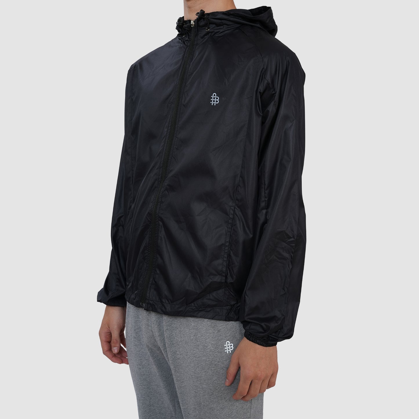 Bonjour Men's Regular Fit Windcheater Jacket for Running, Travel & Hiking,  Lightweight Full-Zip High Neck Windbreaker with Pockets