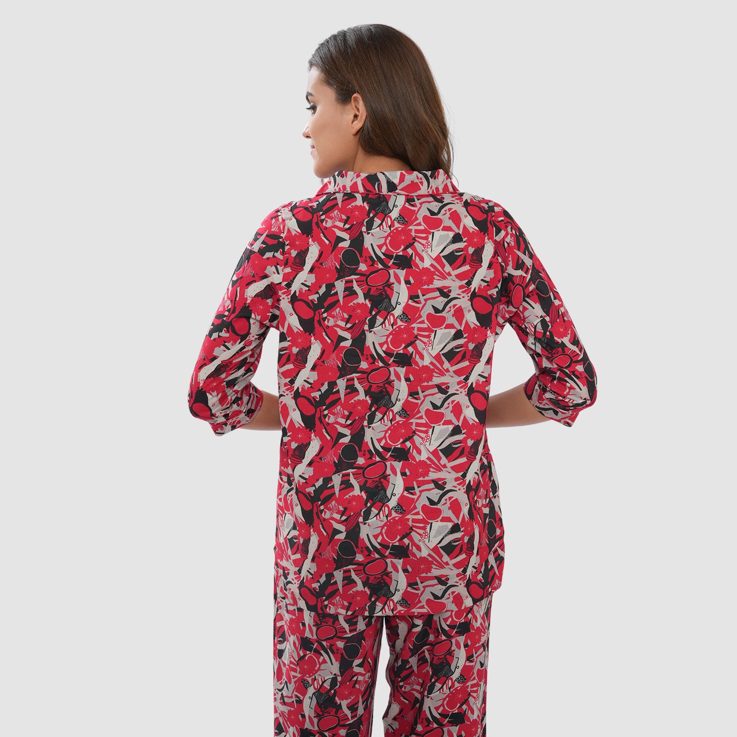 Bonjour Women's Floral Print Cotton Lounge Wear Set