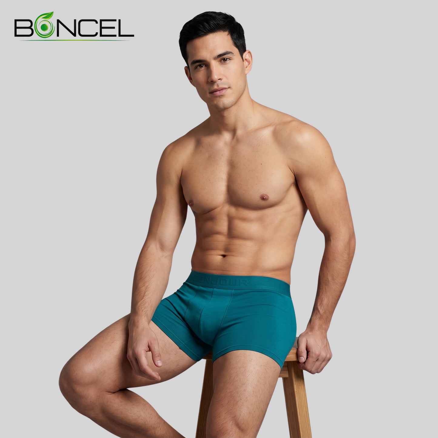 Men’s Prussian Blue Micro Modal Seamless Trunks with Boncel Technology