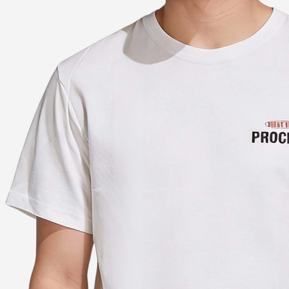 Men’s Printed Round‑Neck T‑Shirt (White)