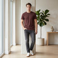 Chocolate Truffle Round Neck Half Sleeves T-Shirt for Men