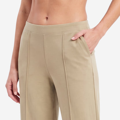 Women High Waist Straight Fit Korean Pants (Khaki)