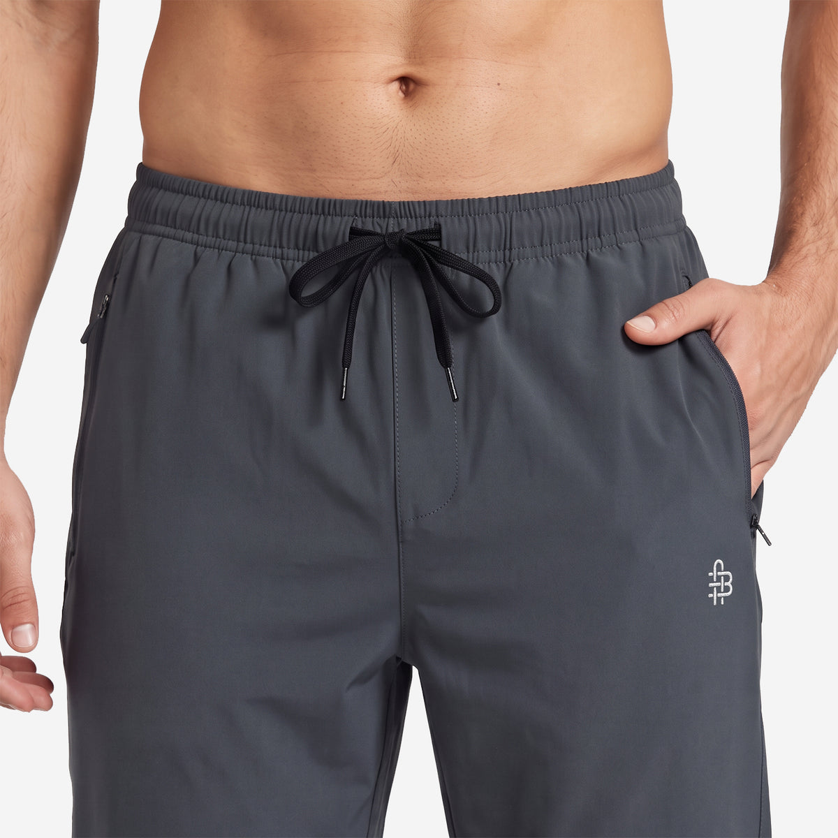 Men’s Classic Regular Fit Straight Track Pants (Grey)