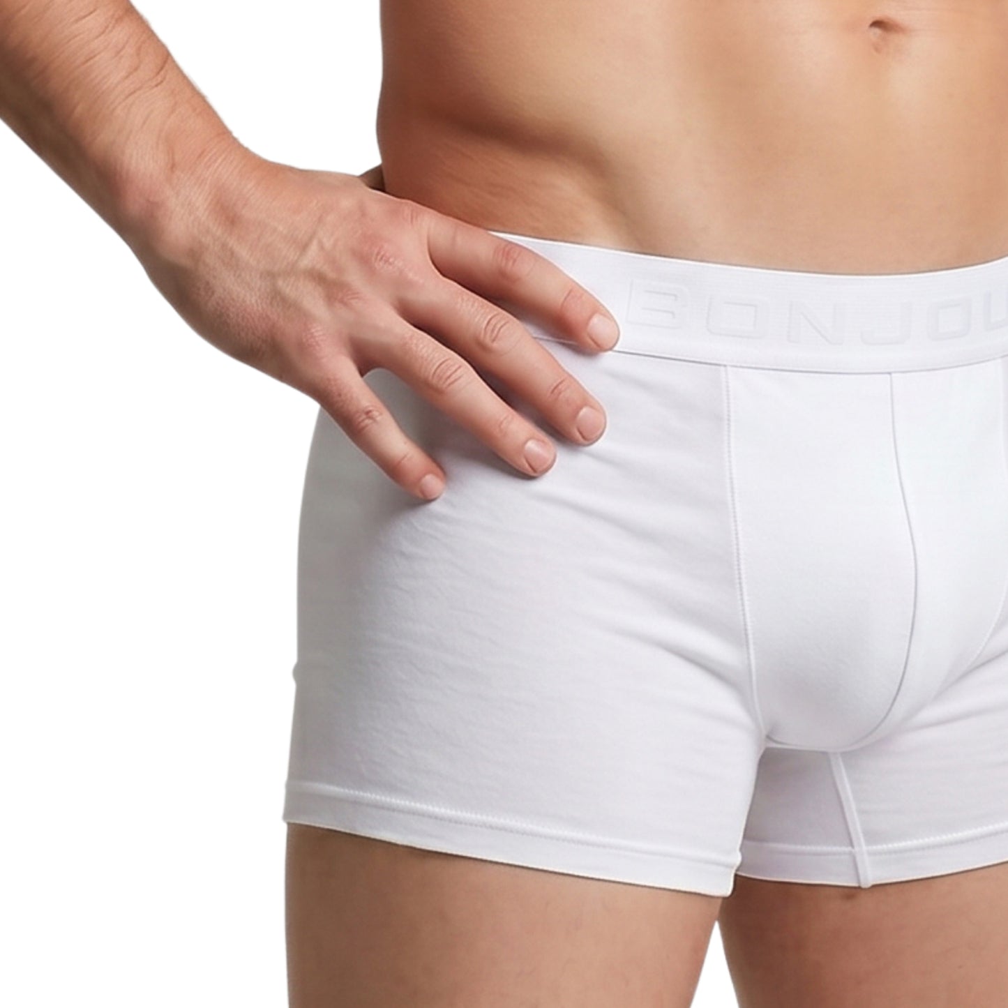 Men’s White Micro Modal Seamless Trunks with Boncel Technology