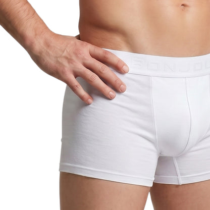 Men’s White Micro Modal Seamless Trunks with Boncel Technology