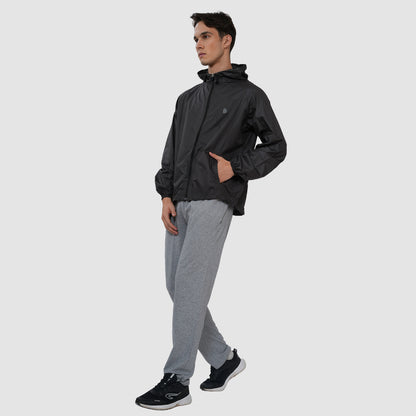 Bonjour Men's Regular Fit Windcheater Jacket for Running, Travel & Hiking,  Lightweight Full-Zip High Neck Windbreaker with Pockets