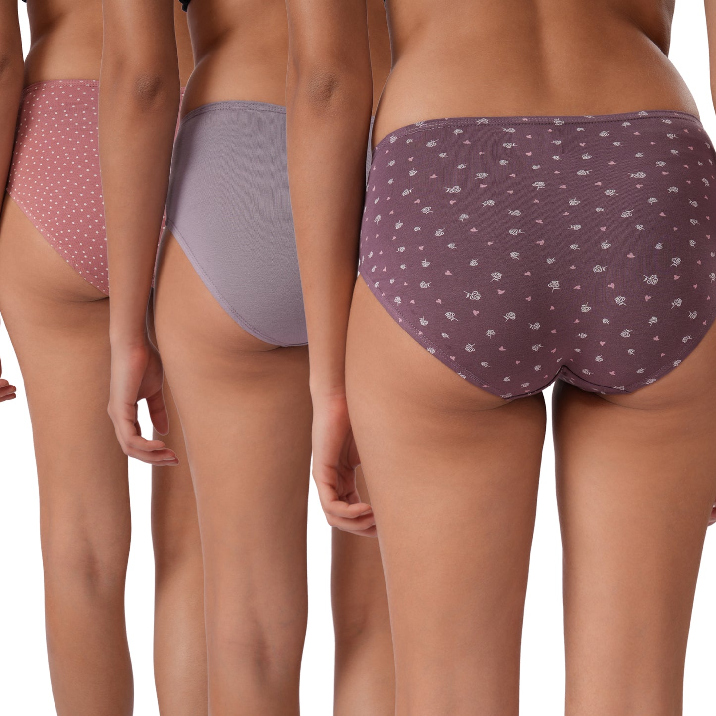 Women's Cotton & Lycra Briefs Hipster Panties (Pack of 3)