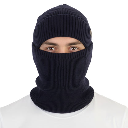 Men's Winter Cap With Neck Warmer (Navy)