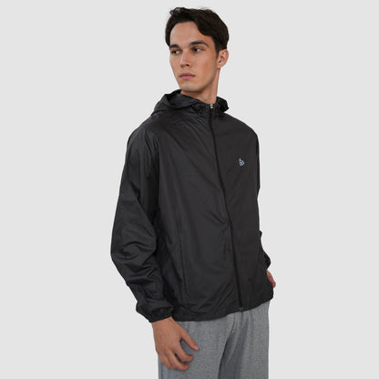 Bonjour Men's Regular Fit Windcheater Jacket for Running, Travel & Hiking,  Lightweight Full-Zip High Neck Windbreaker with Pockets