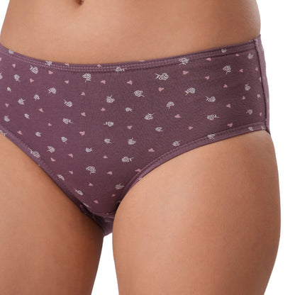 Women's Cotton & Lycra Briefs Hipster Panties (Pack of 3)