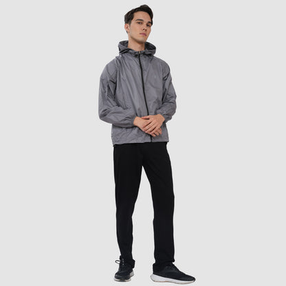 Bonjour Men's Regular Fit Windcheater Jacket for Running, Travel & Hiking,  Lightweight Full-Zip High Neck Windbreaker with Pockets