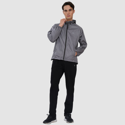 Bonjour Men's Regular Fit Windcheater Jacket for Running, Travel & Hiking,  Lightweight Full-Zip High Neck Windbreaker with Pockets