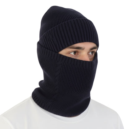 Men's Winter Cap With Neck Warmer (Navy)