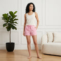 Women Regular Fit Lt.Pink Cotton Boxer Shorts