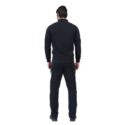Mens High Neck Winter Wear Black Tracksuit