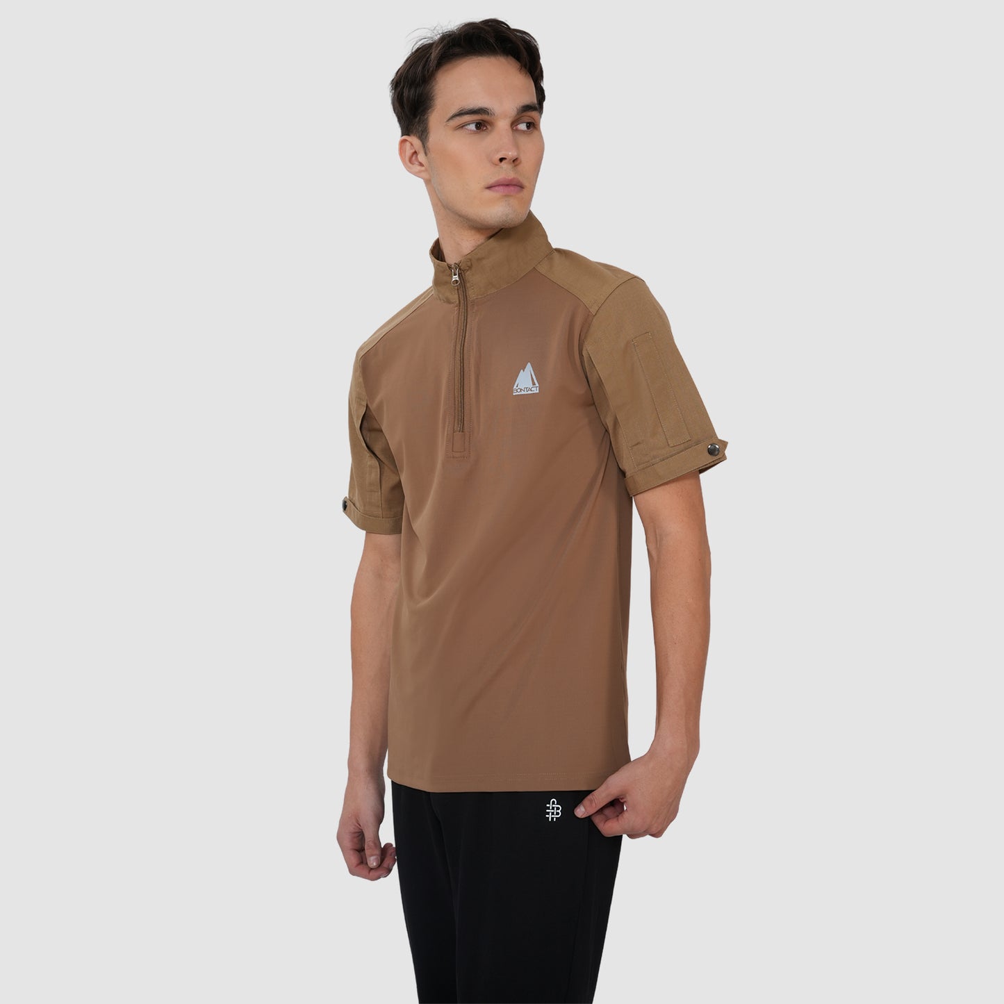 Men’s Polo Half Sleeve Tactical T-Shirt – Khaki