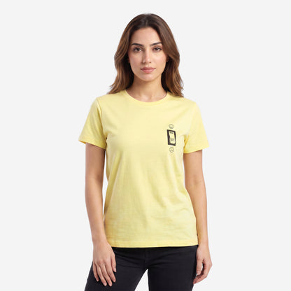 Bonjour Women’s  Round Neck Cotton Printed T-Shirt |  Half Sleeve Regular Fit Comfortable Tee