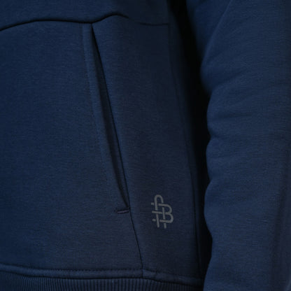 Women’s Zipper Hooded Winter Sweatshirt (Blue)