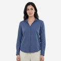 Women Linen Comfort Shirt - (Denim Blue)