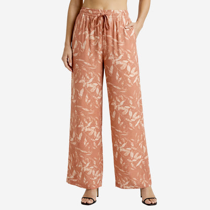 Mud Floral Printed Palazzo for Women | Comfortable Fit (Pack of 1)