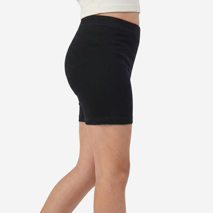 Women Plain Seamless Under Skirts - Black