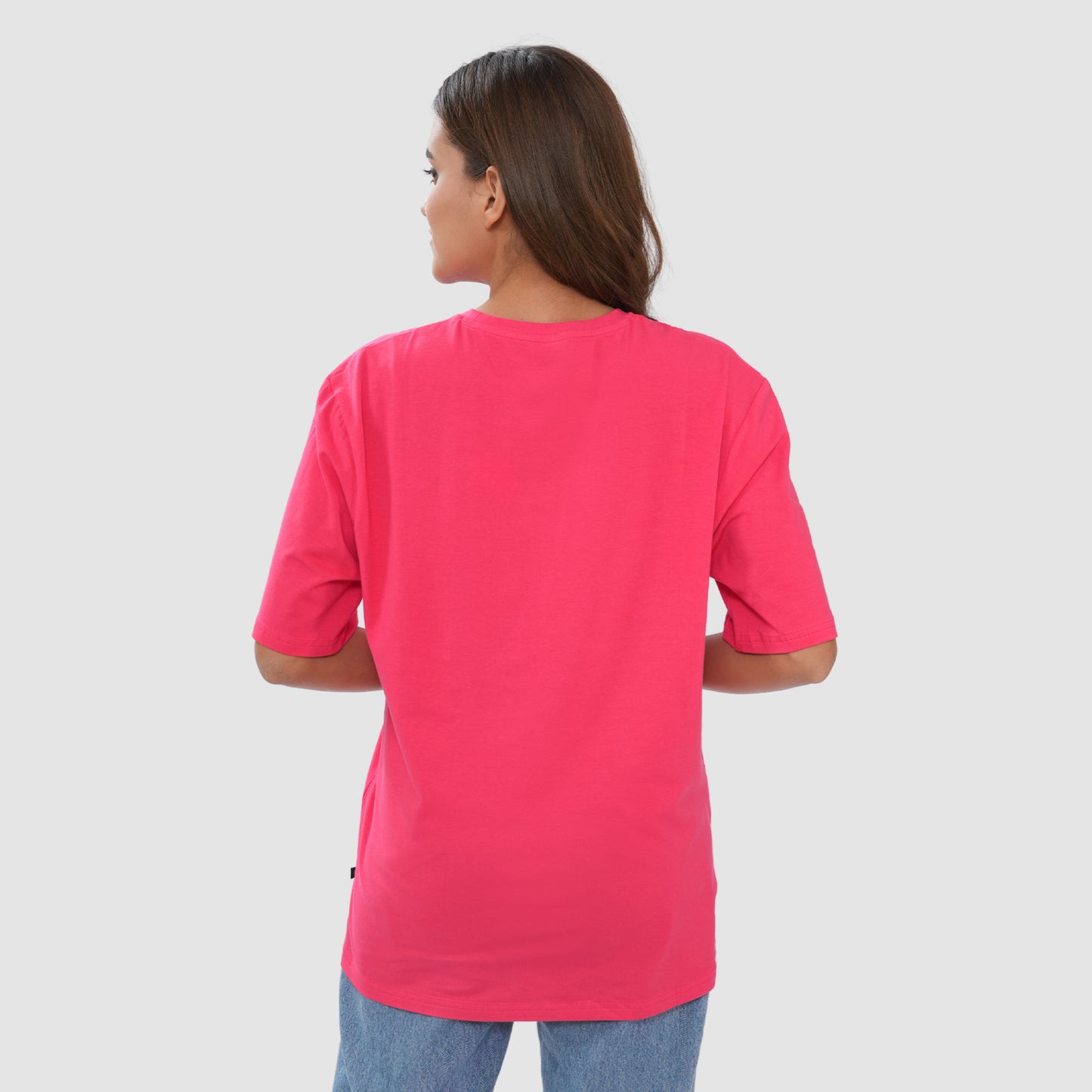 Women-Knitted-Fabric-Regular-Fit-Half-Sleeve-Tee/T-shirt - Crimson