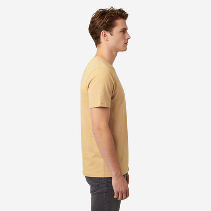 Beige Round Neck Half Sleeves T-Shirt for Men
