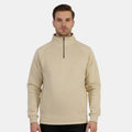 Men’s Solid Half Zipper Winter Sweatshirt (Biscotti)