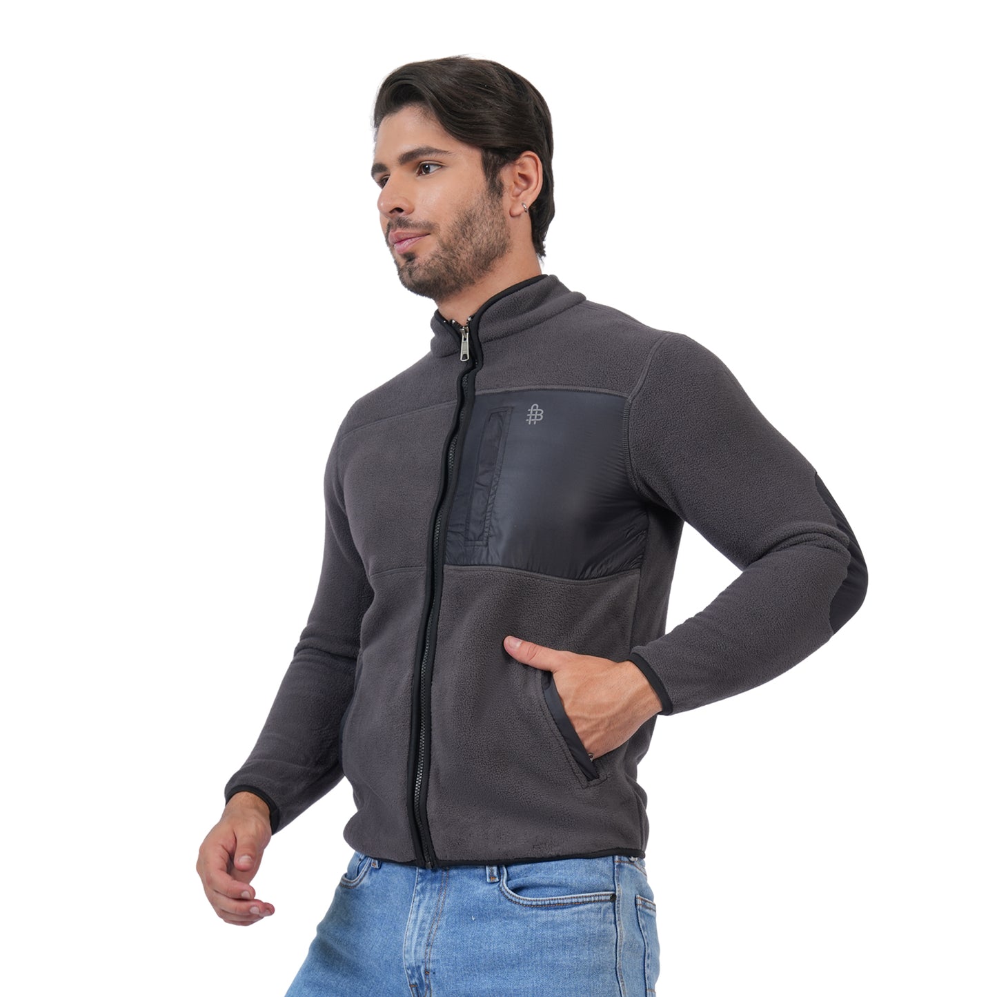 Men’s Full Zip Winter Sweatshirt Jacket (Dk.Grey)