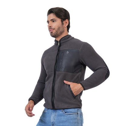Men’s Full Zip Winter Sweatshirt Jacket (Dk.Grey)