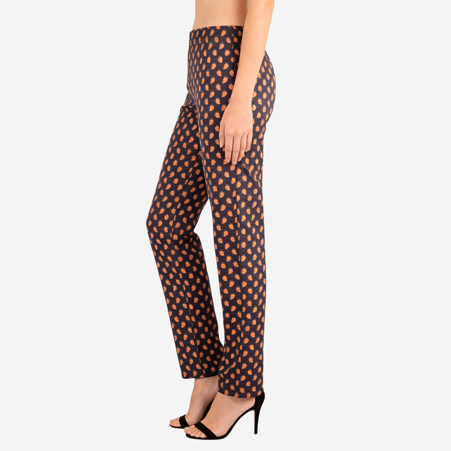 Women Printed Relaxed-Fit Lower - Black