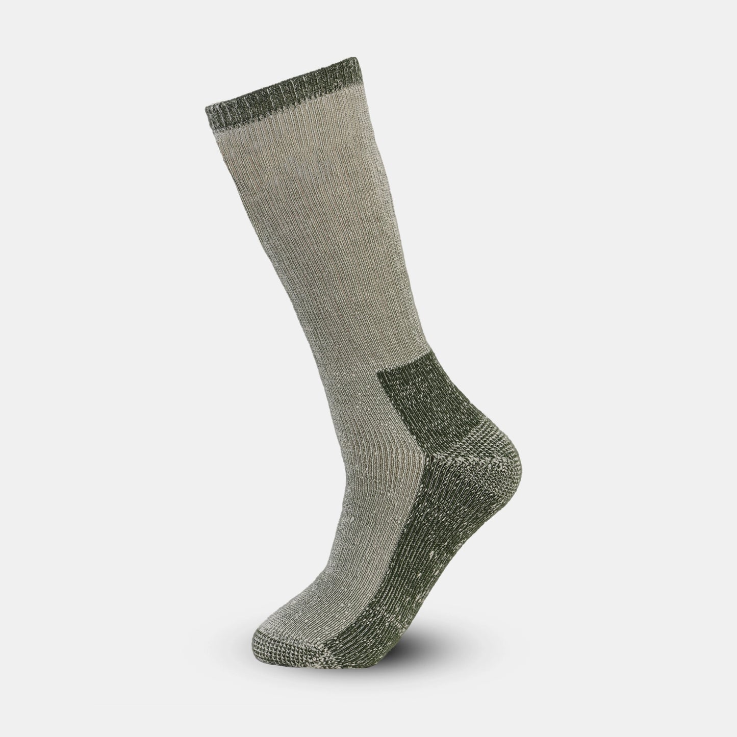 Double Layered Woolen Socks for Men (for upto -50degree) (Color:- Green/Black)