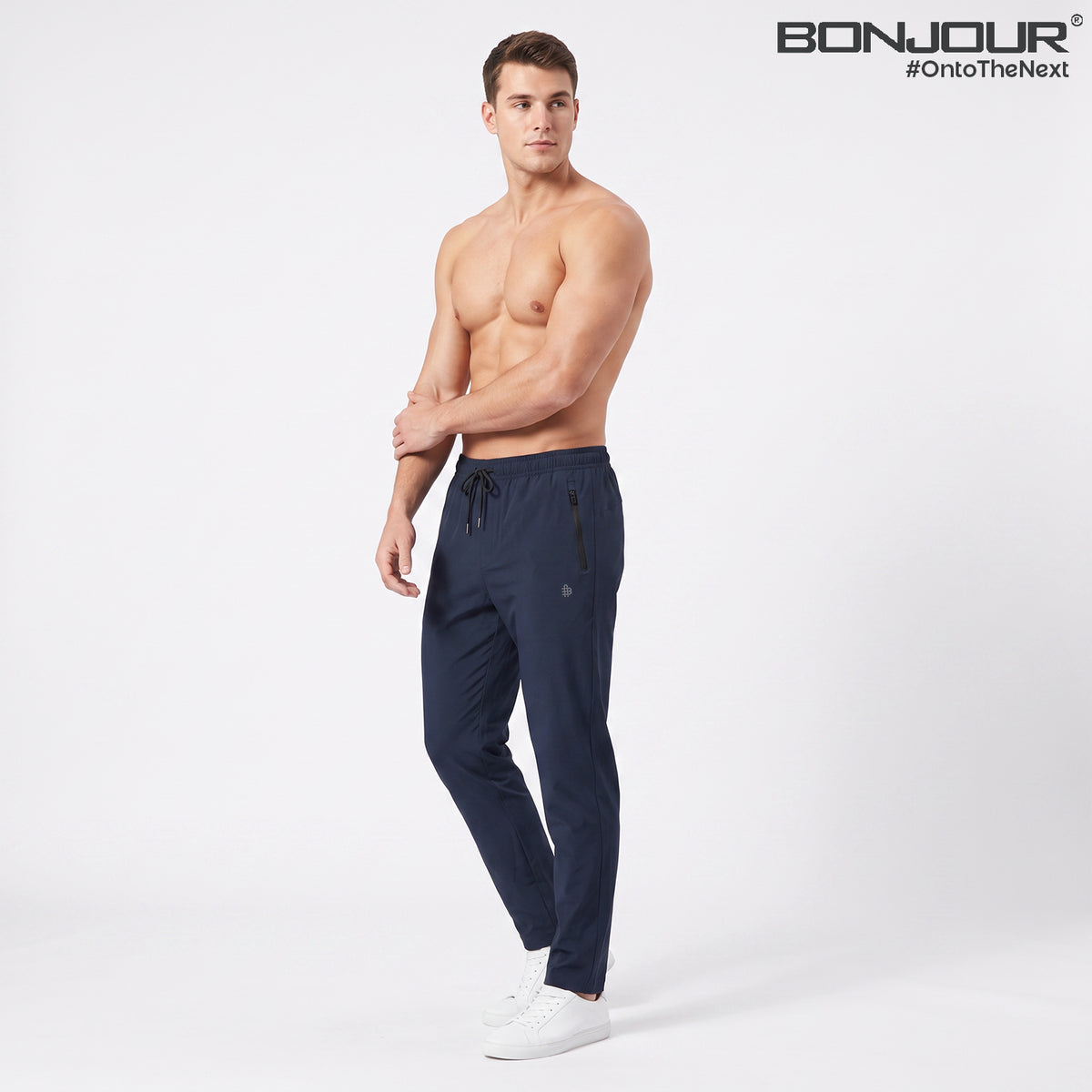 Men's Solid Trackpant- Navy Blue
