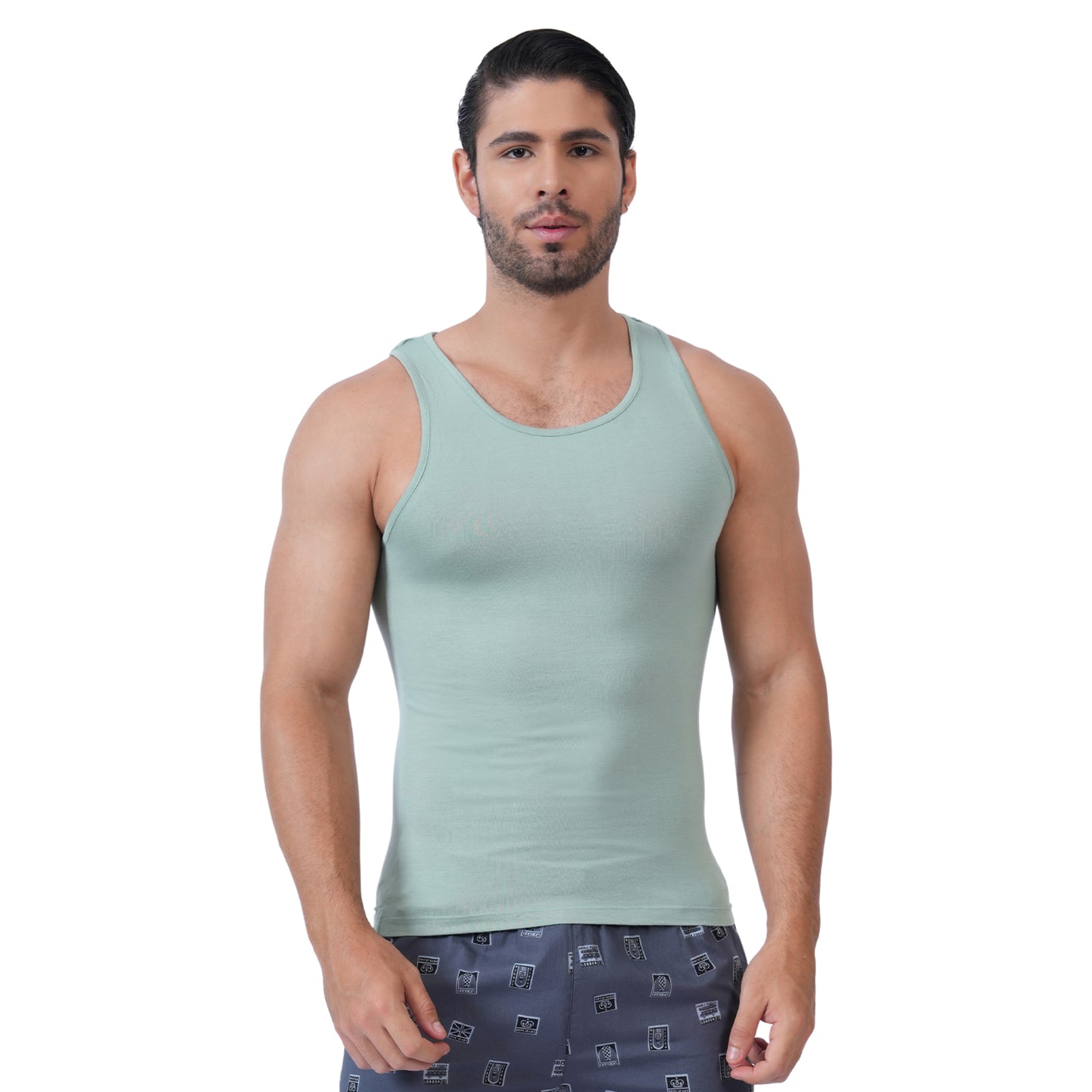 Bamboo Vest for Men - Sage Green (Pack of 1)