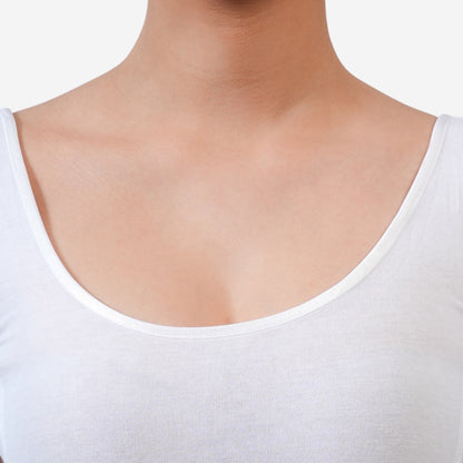 Vami Women's Cotton Stretchable Readymade Blouses - White