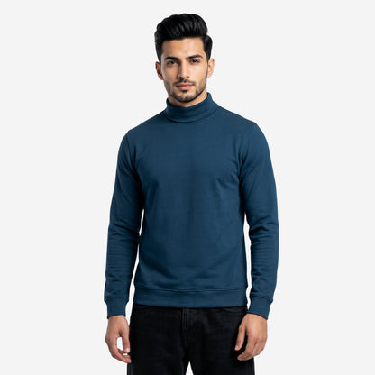 Men's Winter Turtleneck Sweatshirt | Polyester Cotton Blend | Extra Soft | Mens winter Wear|  Lightweight & Warm Full Sleeve High Neck Pullover for Men.